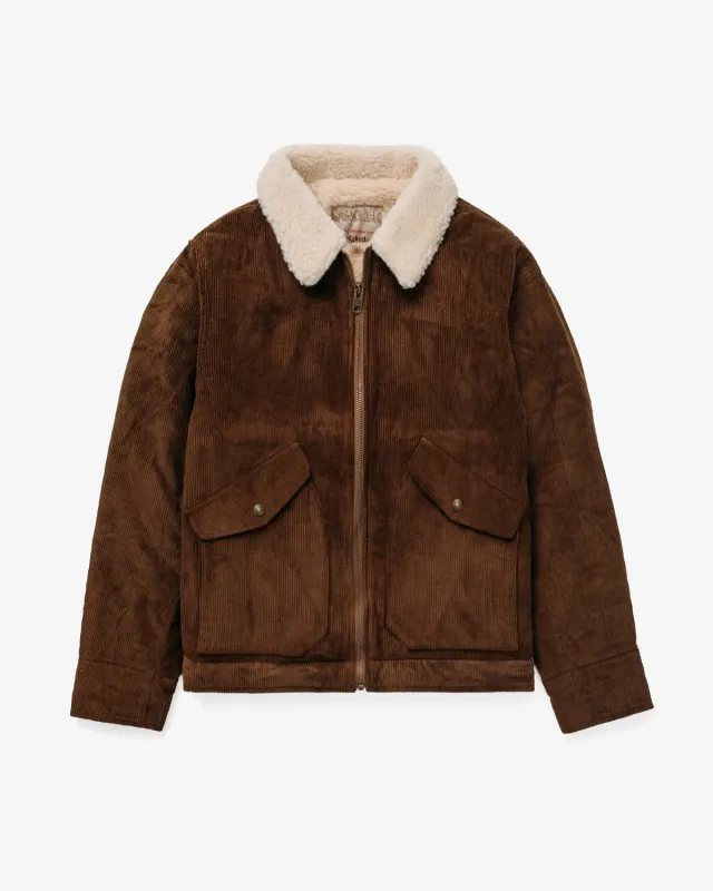 Schott NYC 8524 jakke Brown – kordfløyel vokset