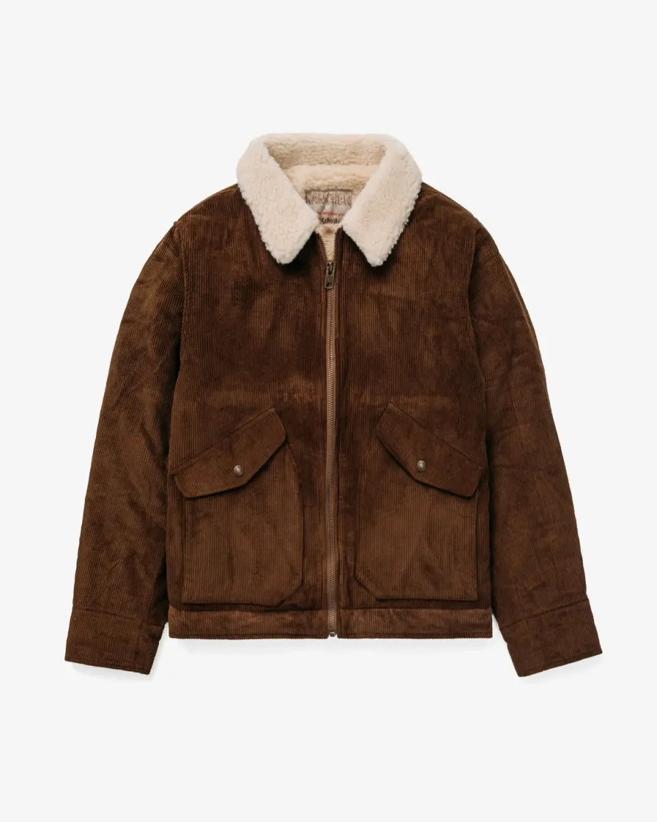 Schott NYC 8524 jakke Brown – kordfløyel vokset