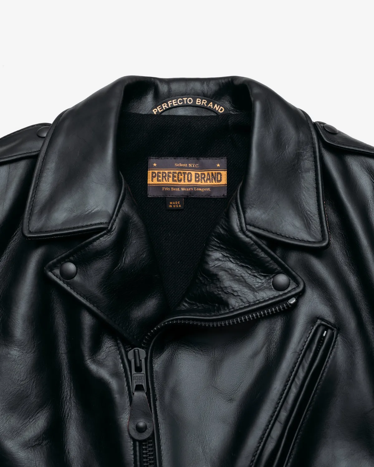 Schott NYC Perfecto P613S skinnjakke burgunder kraftig