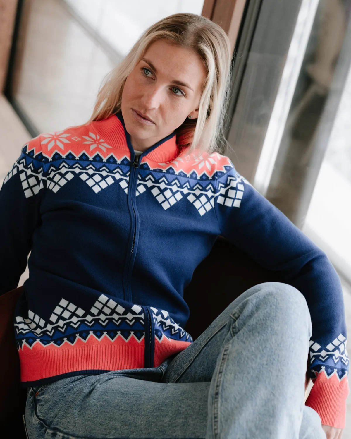 Spyder Spritz strikkjakke dame indigo tykk