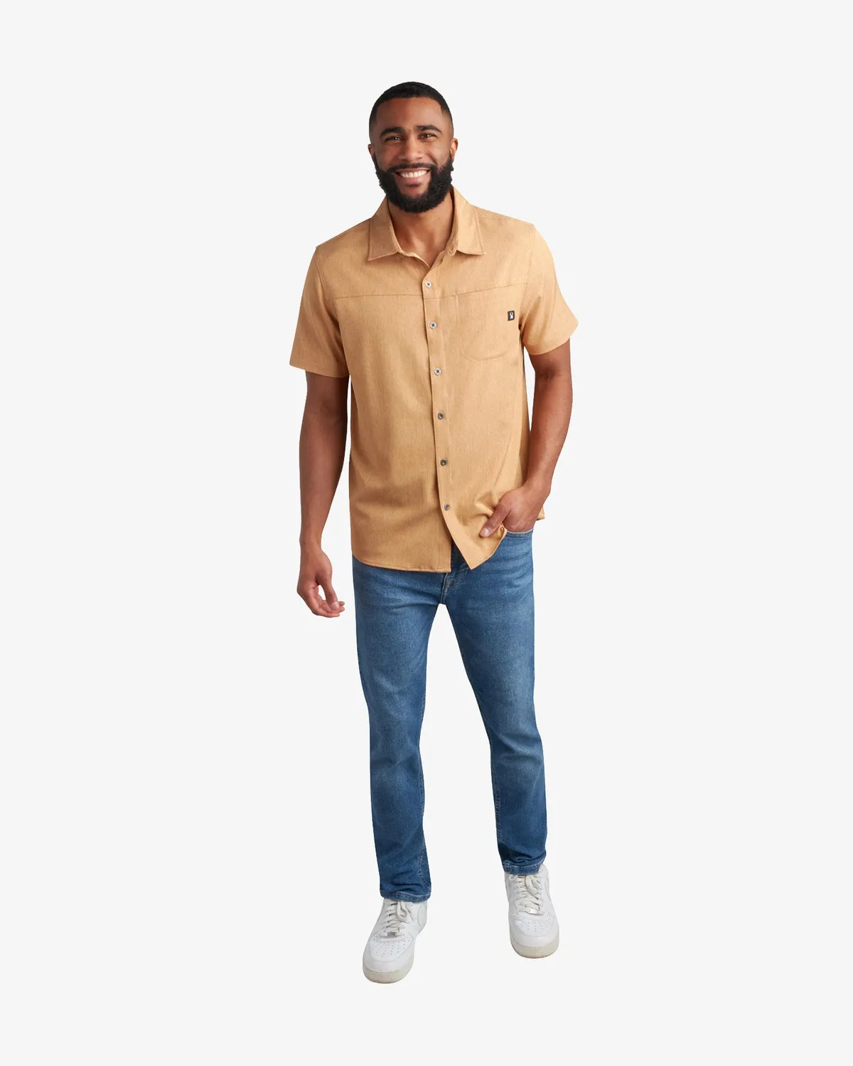 Spyder Mini Stripe polo carmel – lett herre