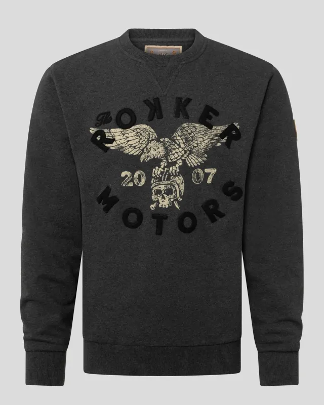Rokker TRC Sweater genser mørkegrå bomull