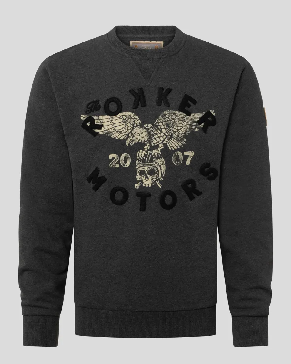 Rokker TRC Sweater genser mørkegrå bomull