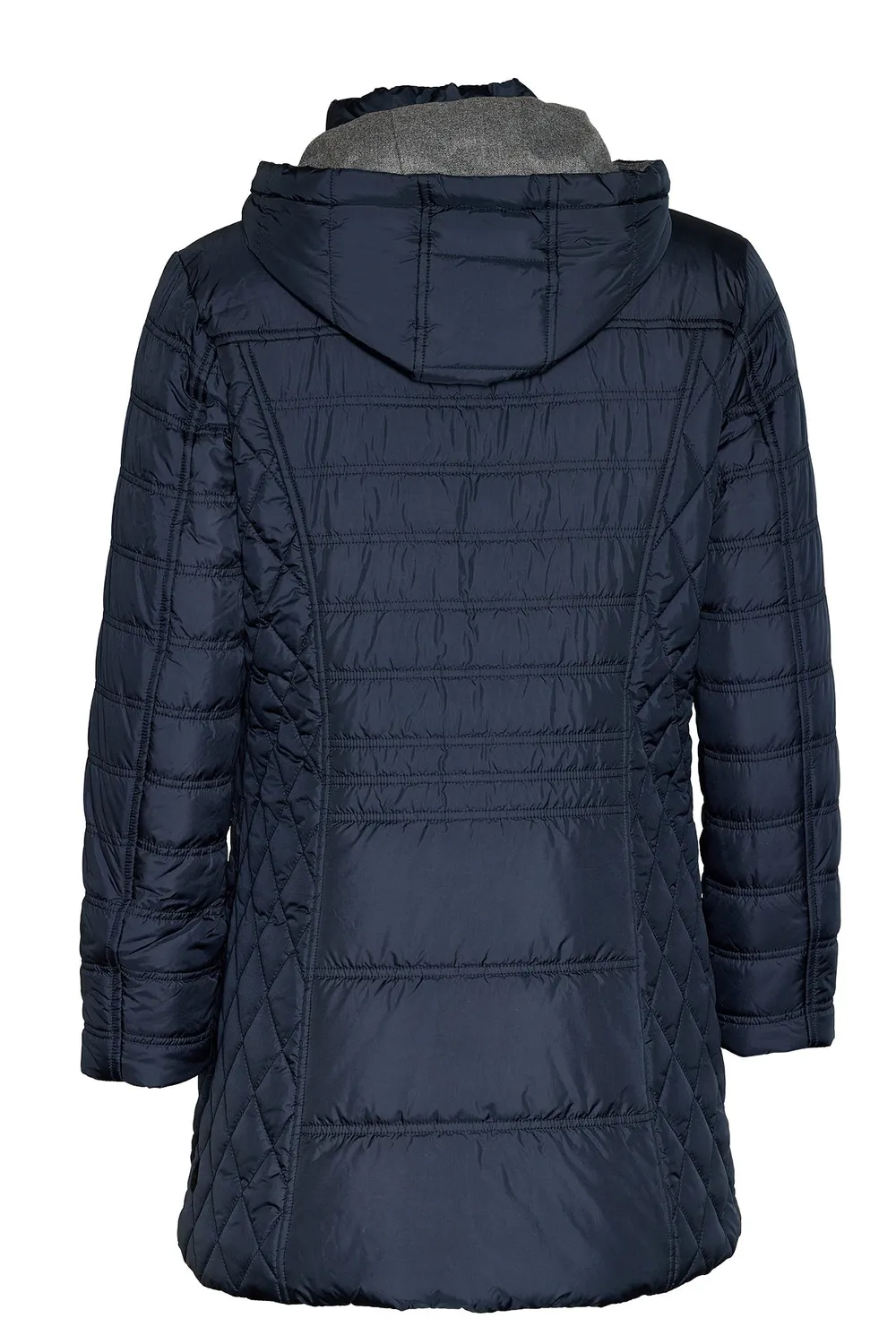 Danwear Windfield Carly vinterjakke Navy lang resirkulert