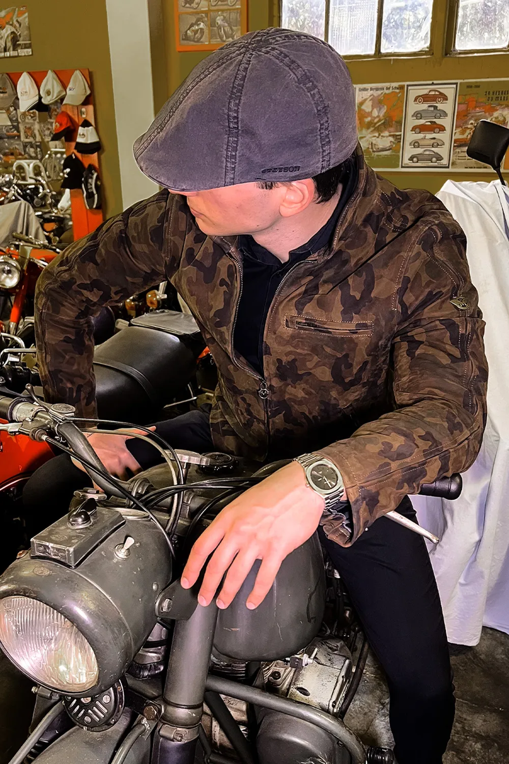 Matchless Bray Blouson skinnjakke camouflage