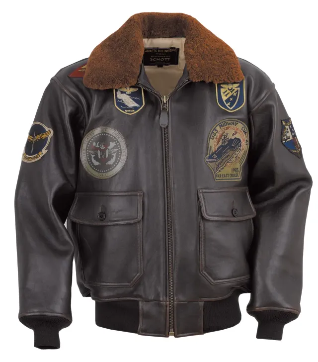 Schott NYC G1TG flyjakke antique lammeskinn