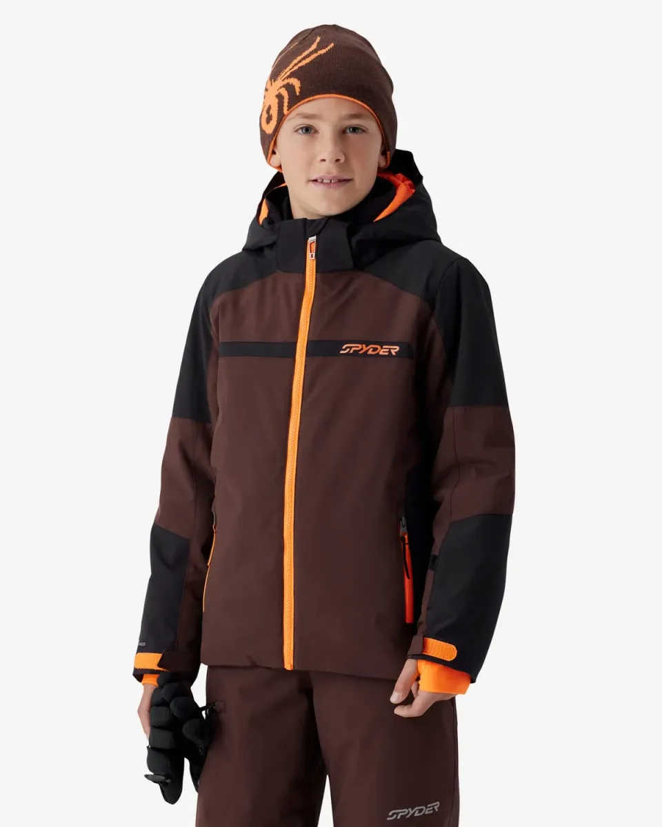Spyder Challenger skijakke gutt Mocha 10K vanntett