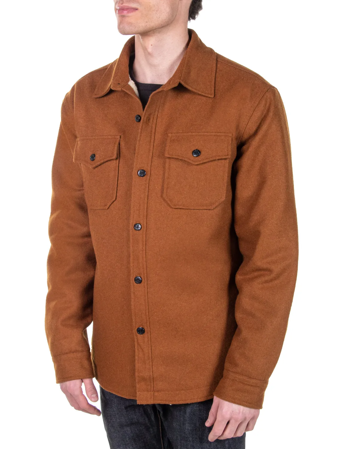Schott NYC 7116 skjortejakke olive – foret CPO-jakke