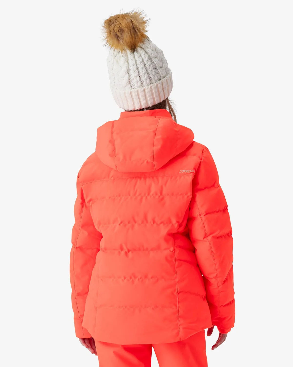 Spyder Zadie skijakke jente Electric Coral vanntett 10K