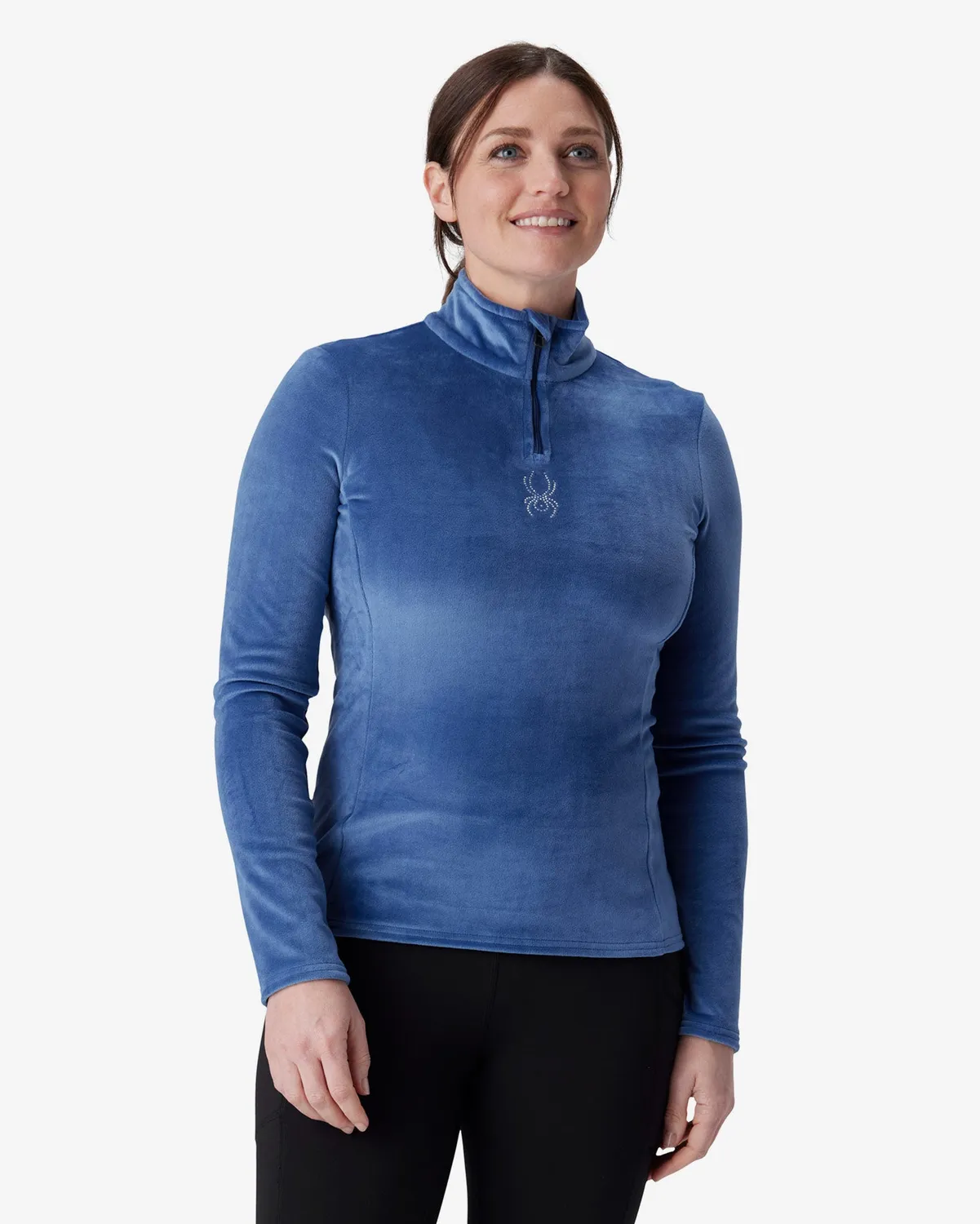 Spyder Shimmer Bug Half Zip dame black – lett fleece