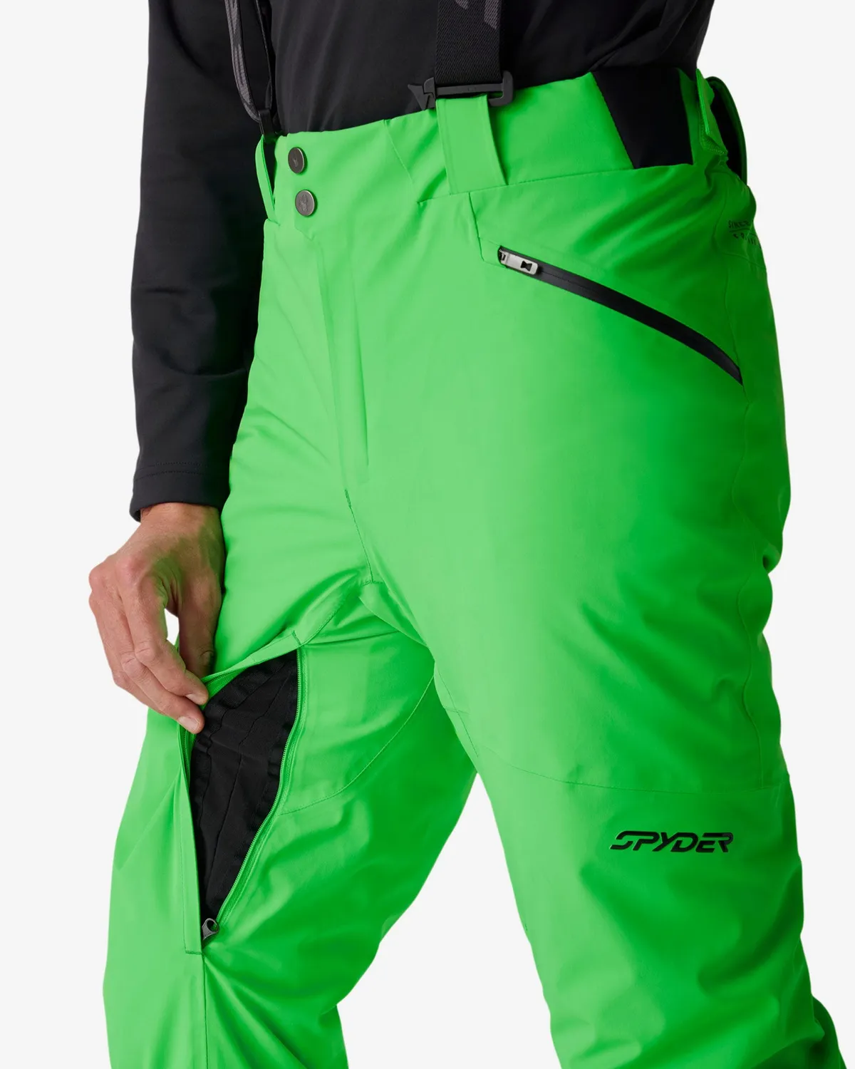 Spyder Bormio skibukse strobe green 30K vanntett