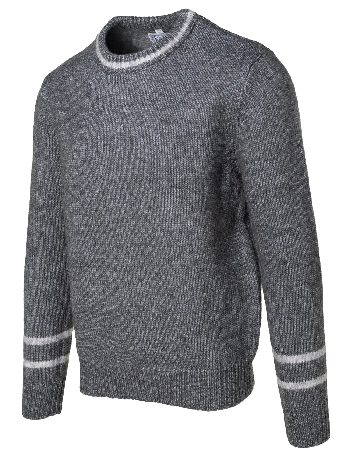 Schott NYC SW2230 genser charcoal stripet ull