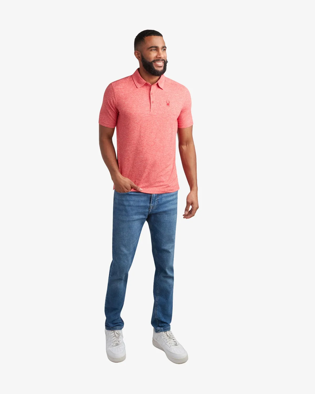 Spyder Jersey polo herre spyder red stretch
