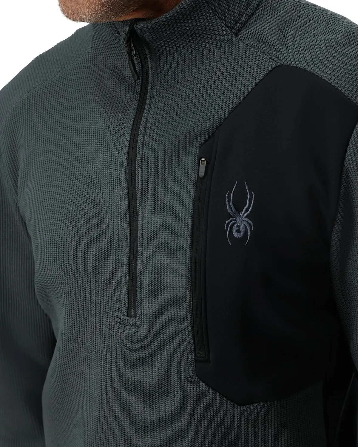 Spyder Bandit half-zip jakke herre slate blue fleece