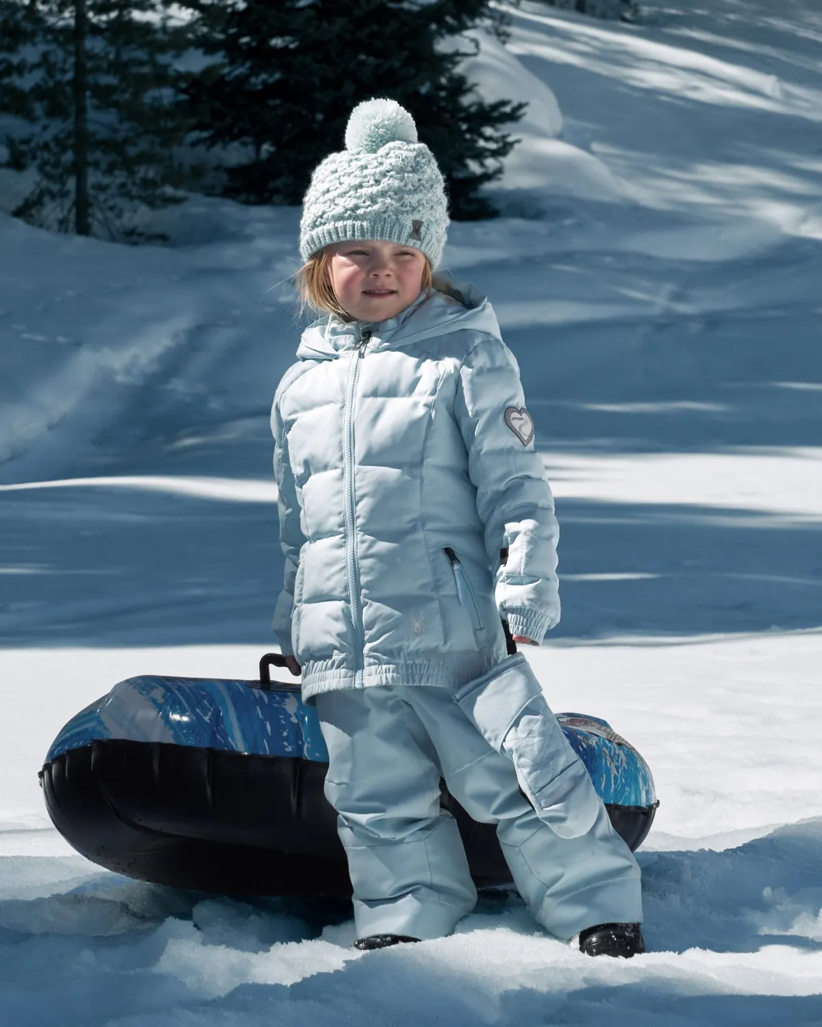 Spyder Zadie vinterjakke jente blå syntetdun