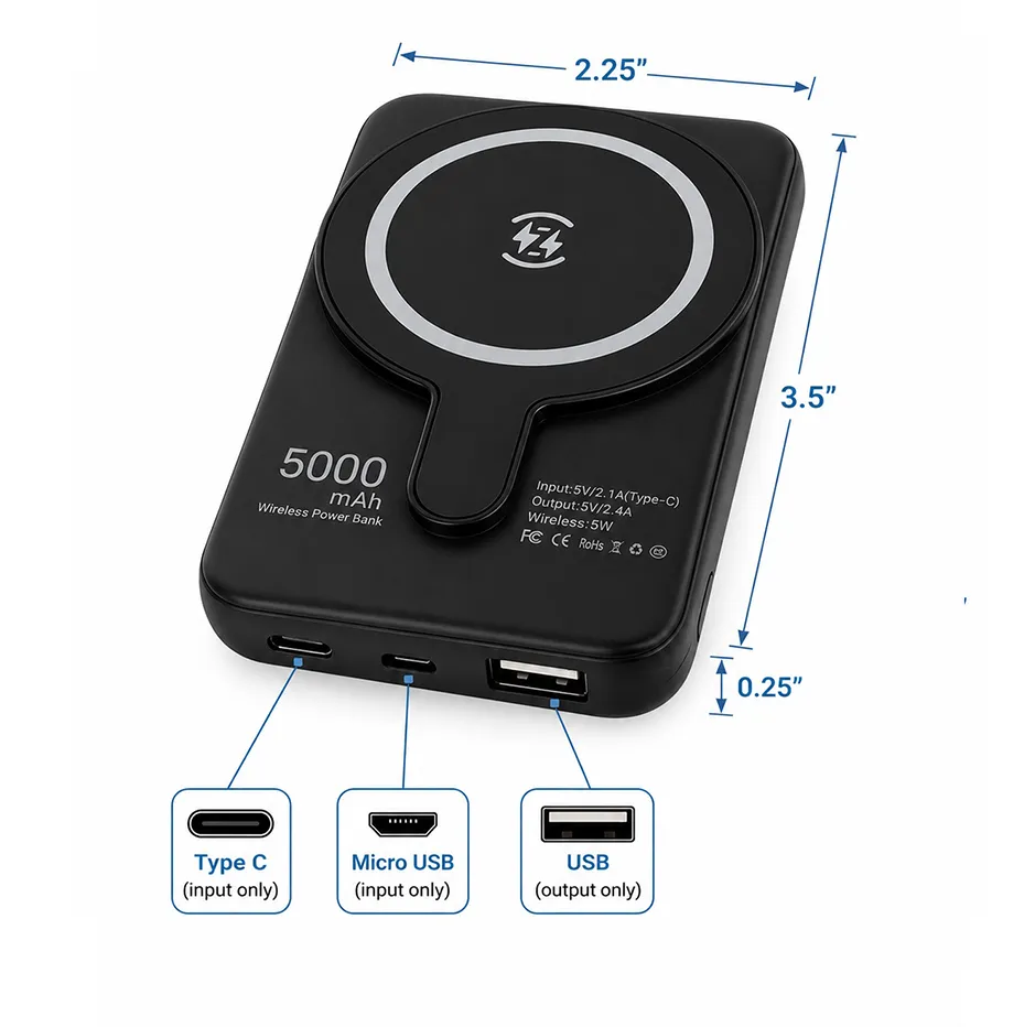 VoltHeat VB550 5V batteri 5000mAh USB