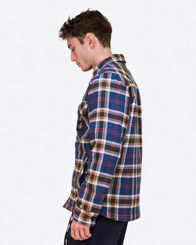 The Mountain Studio G-3 overskjorte Bellweather Blue flanell