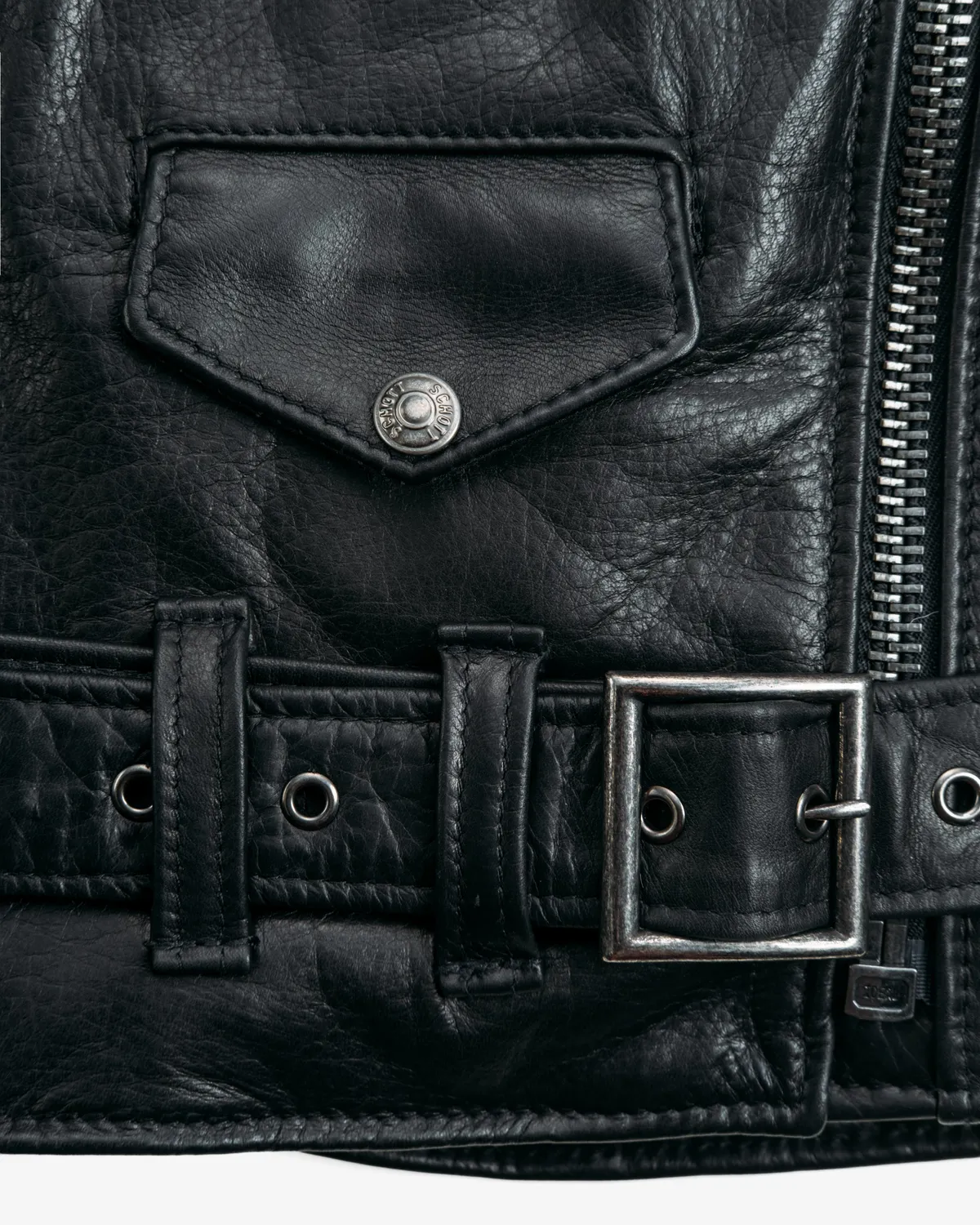 Schott NYC 536W skinnjakke svart oljet kuskinn