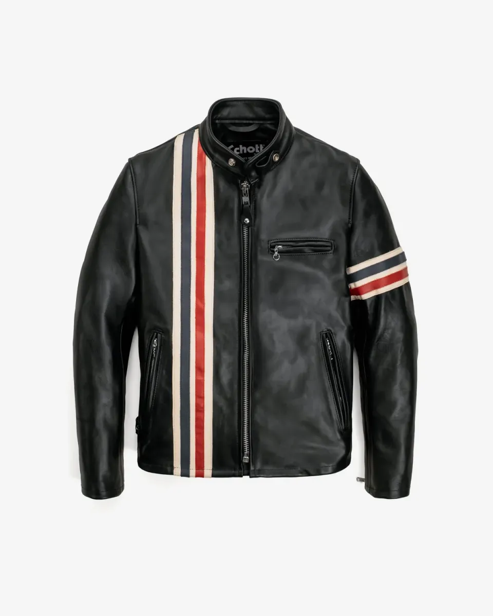 Schott NYC 171 mc-jakke svart nakent kuskinn