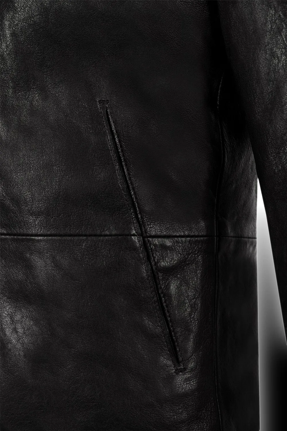 Matchless Mission Action Blouson skinnjakke black nappa