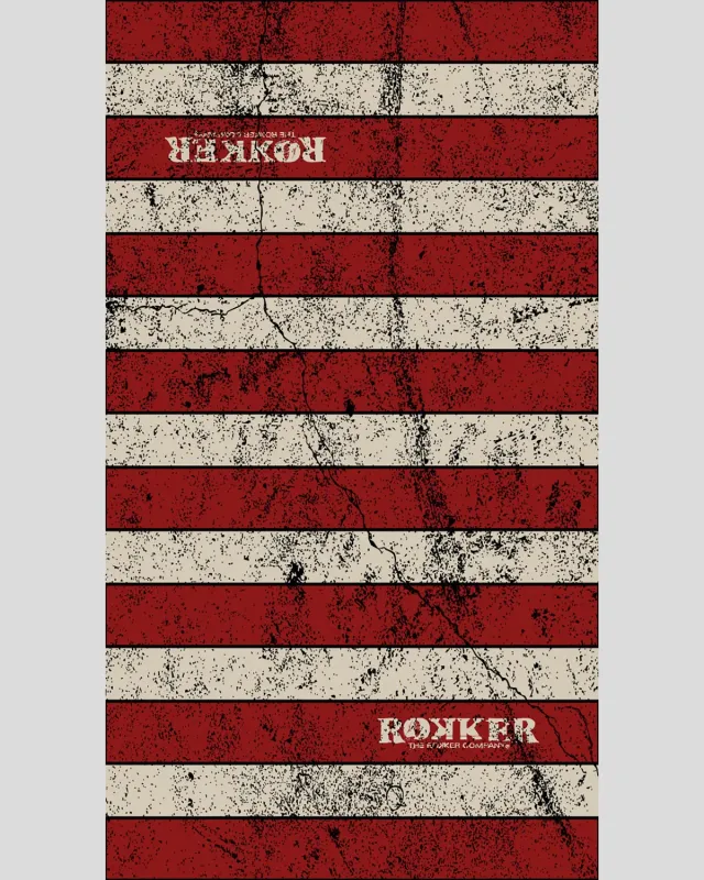 Rokker Tube Stone Striped Red halsvarmer