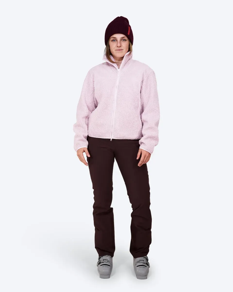 The Mountain Studio E-9 W fleecejakke dame Lilac Snow ull