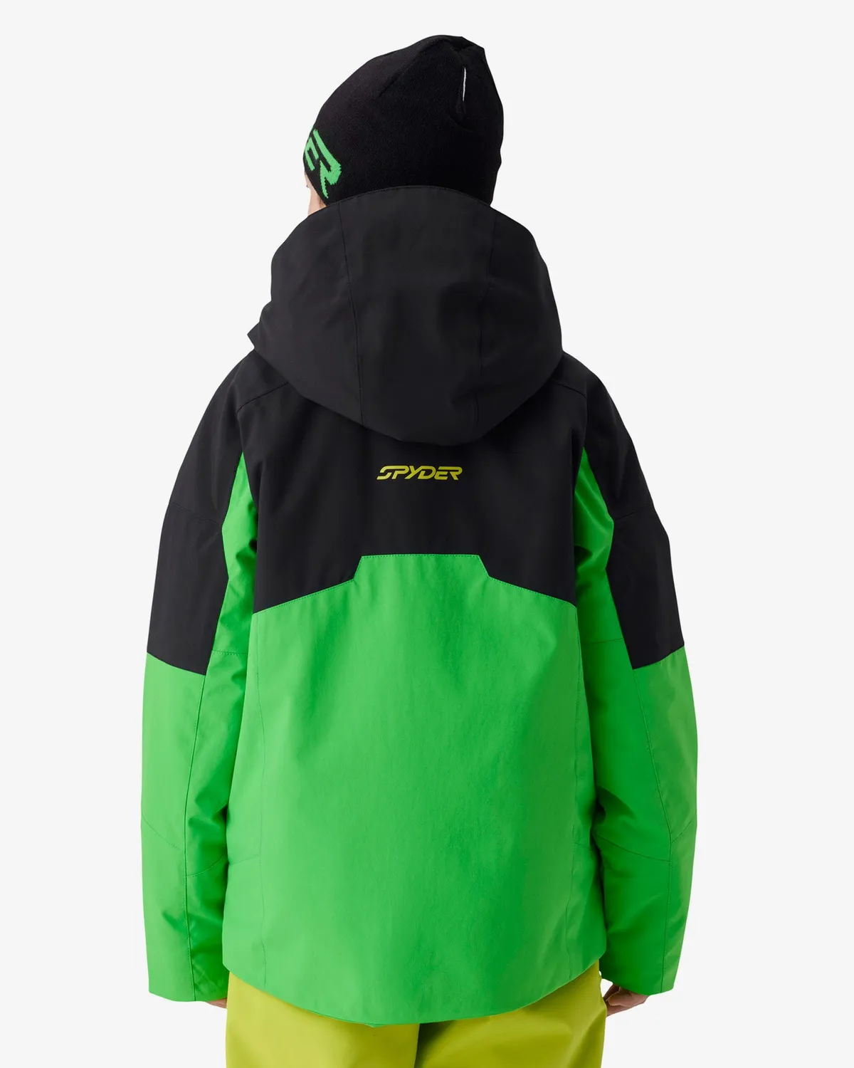 Spyder Leader skijakke gutt strobe green forsterket