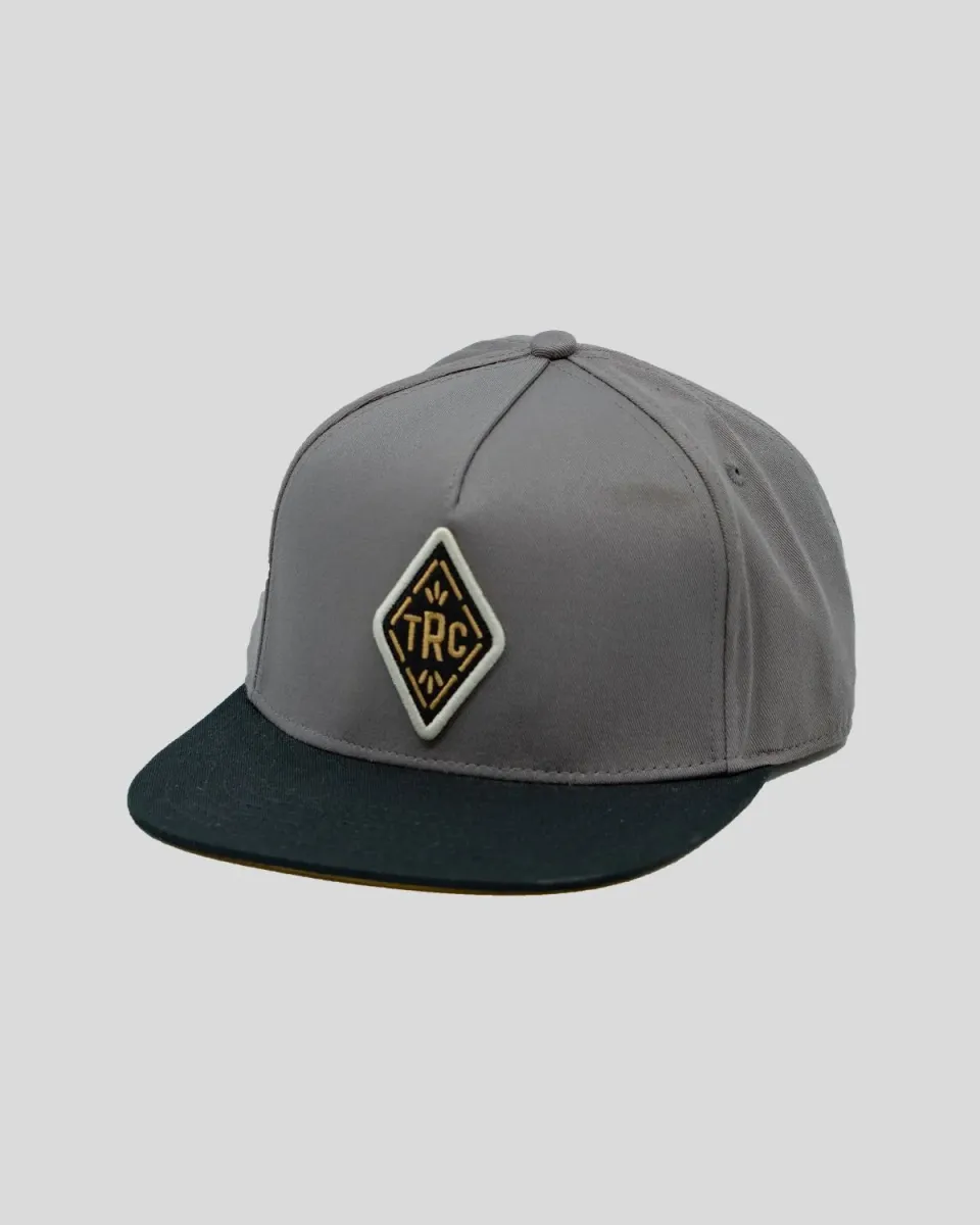 Rokker Patch Snapback caps grå bomull