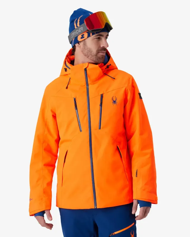 Spyder Rival skijakke herre Fusion Orange 20K isolert