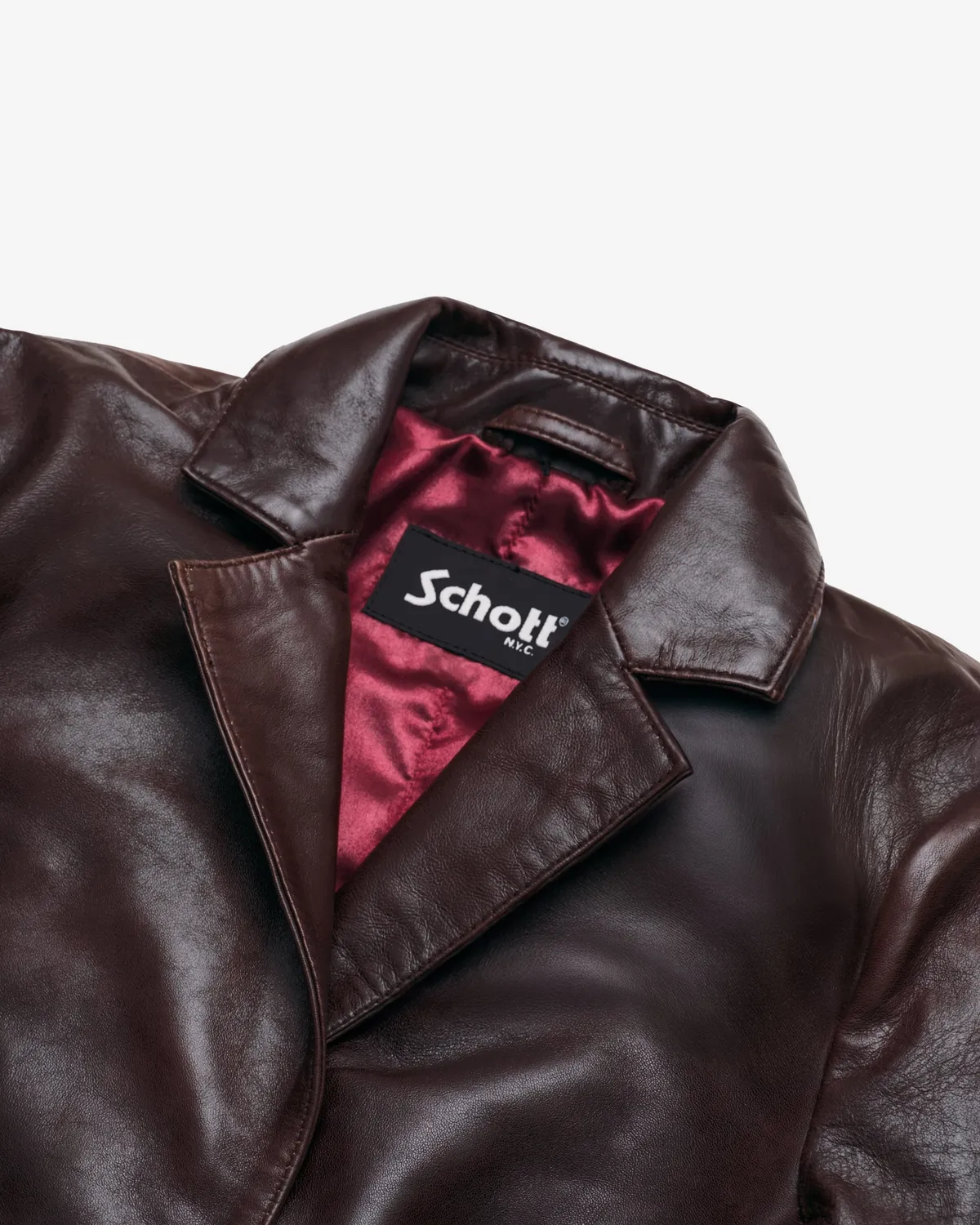 Schott NYC 2530W blazer brun 24" enkeltknapp