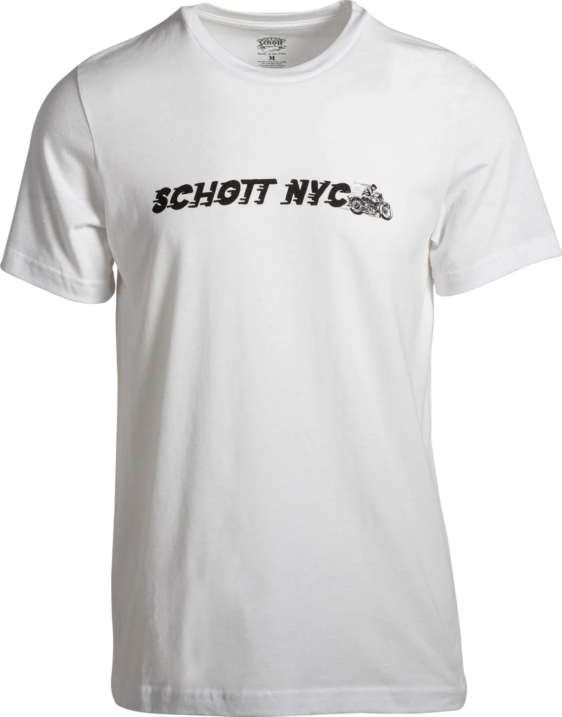 Schott NYC TNYC1 t-skjorte bomull hvit New York