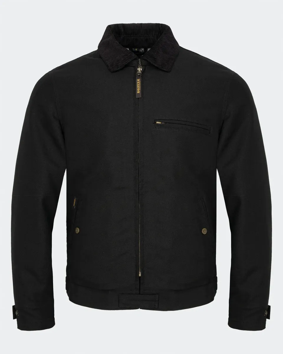 Rokker Canvas Jacket motorsykkeljakke AA sort herre