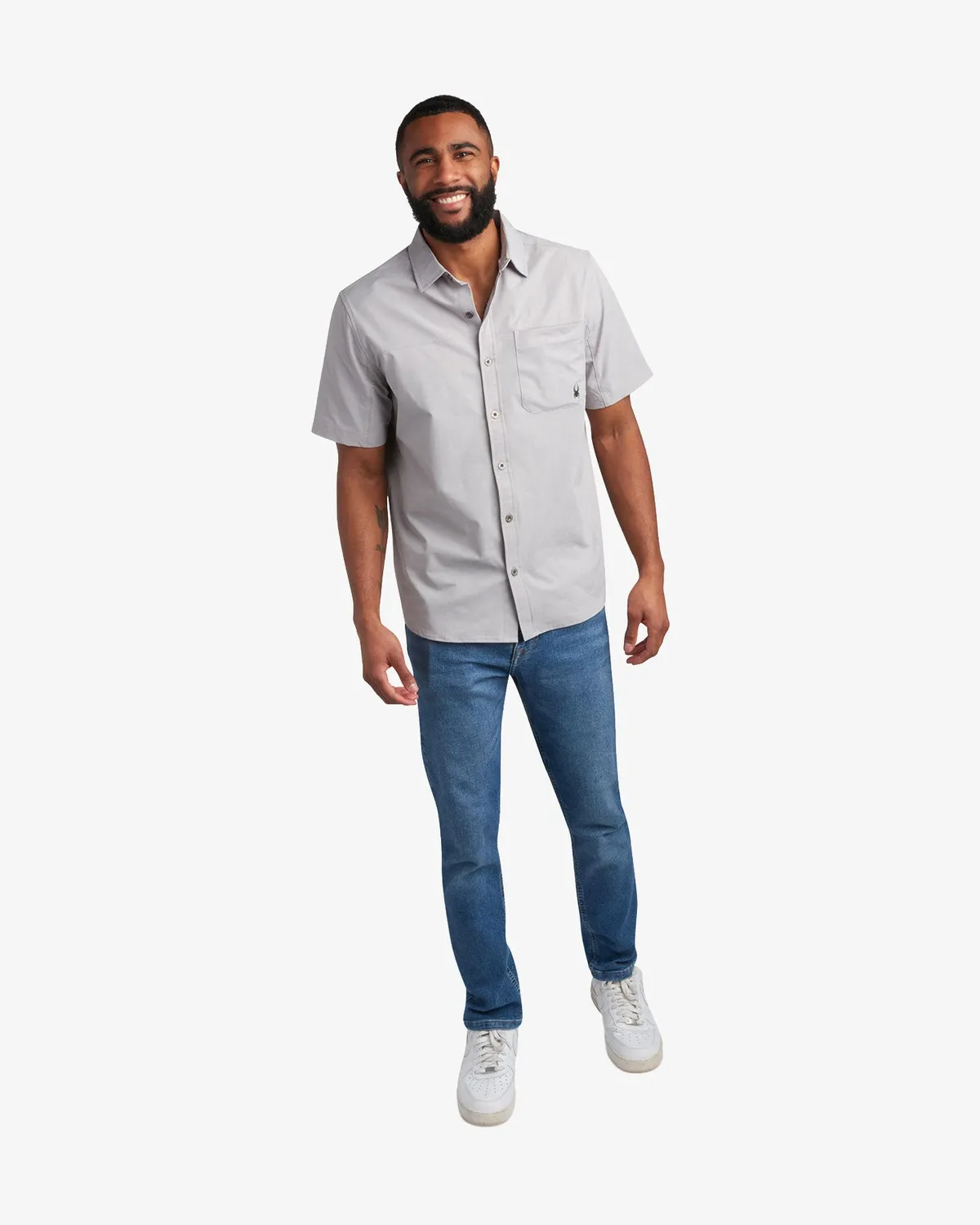 Spyder Ripstop polo svart kortermet pustende