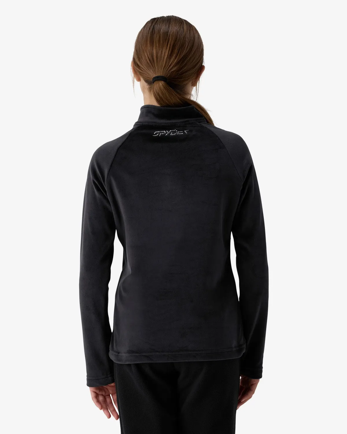 Spyder Shimmer Bug Half Zip genser jente svart velur