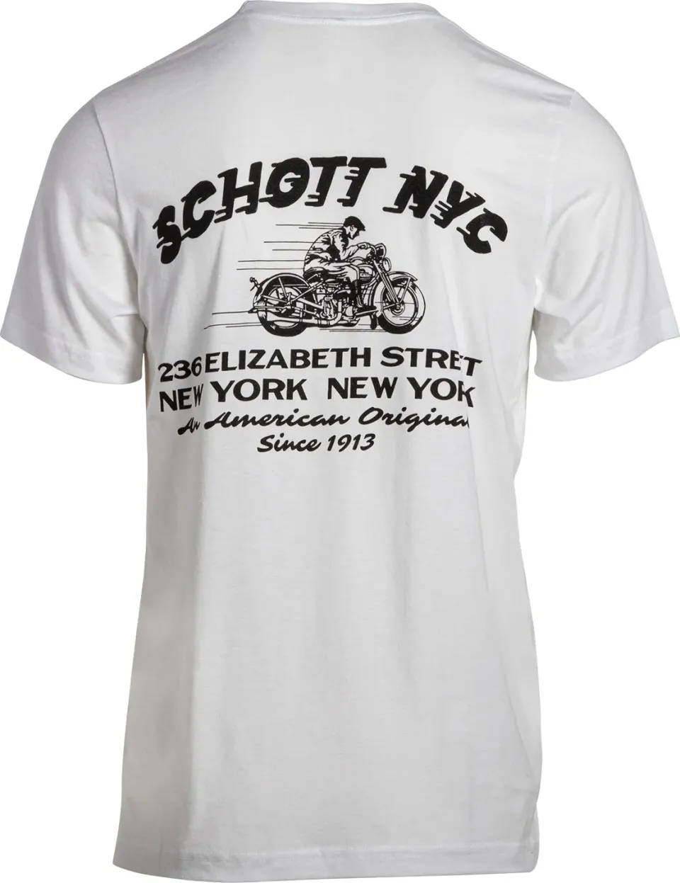 Schott NYC TNYC1 t-skjorte bomull hvit New York