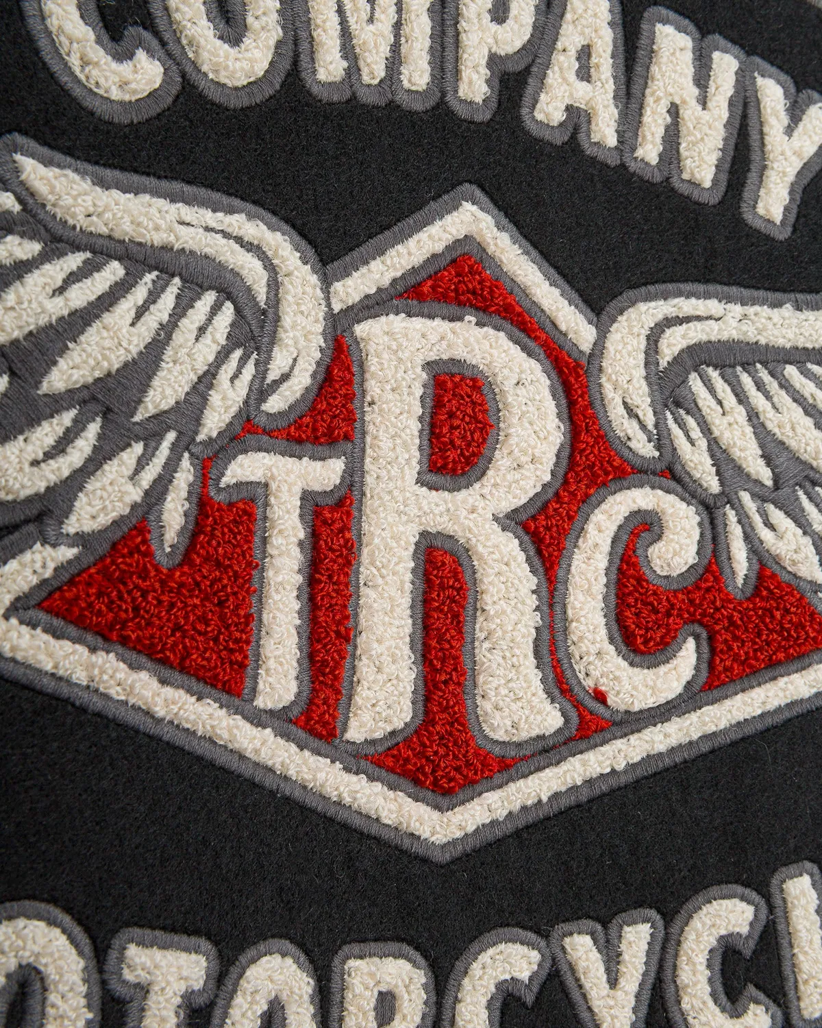 Rokker College Jacket motorsykkeljakke svart/hvit ull