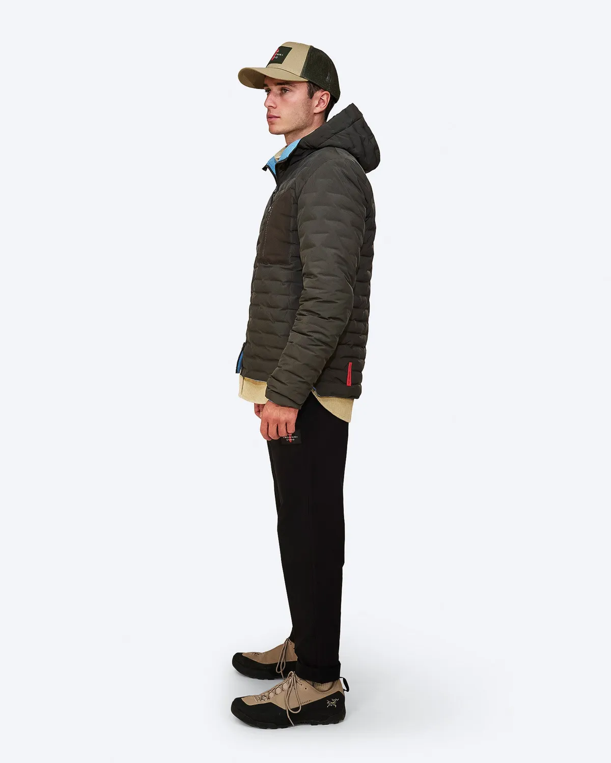 The Mountain Studio D-3 RL dunjakke herre Peat-Niagara vendbar