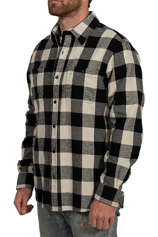 Schott NYC SH2134 flanellskjorte rød rutete bomull