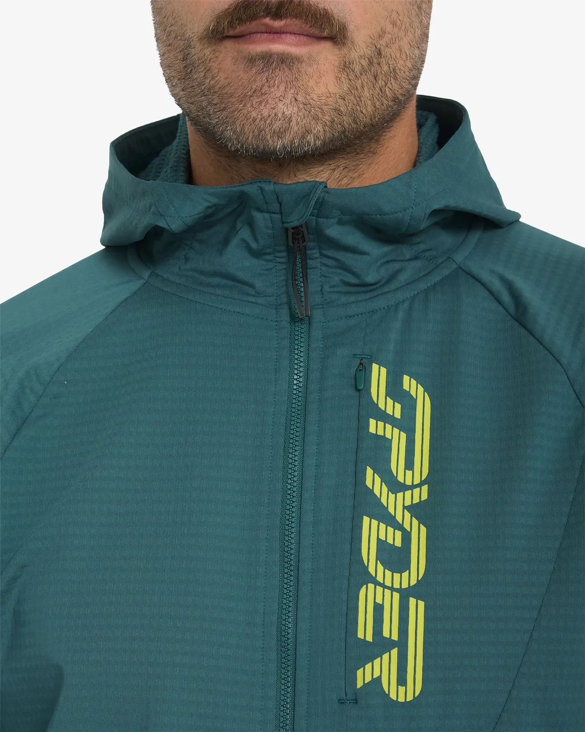 Spyder GridWeb fleece hoodie herre Petrol isolerende