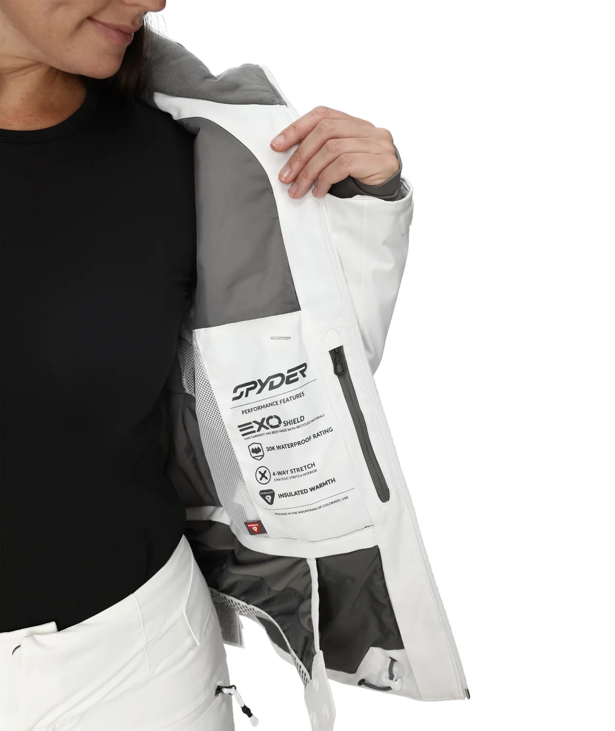 Spyder Titania skijakke dame hvit 30K