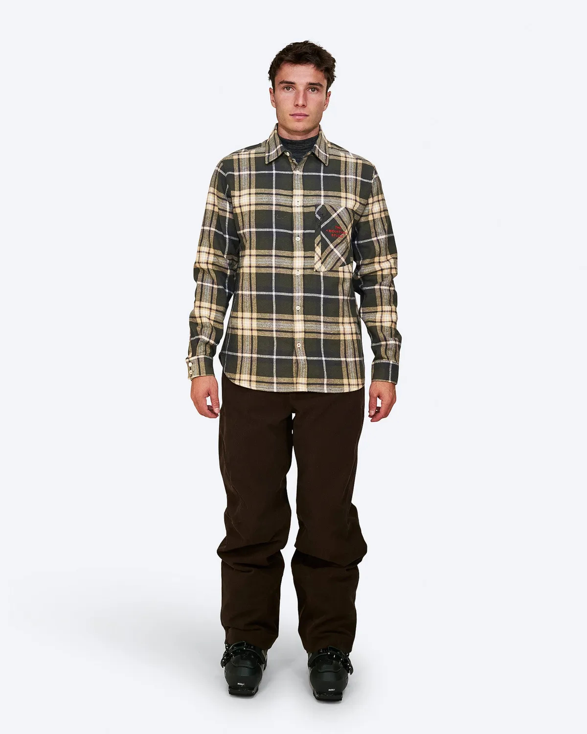 The Mountain Studio G-2 overskjorte Peat flanell