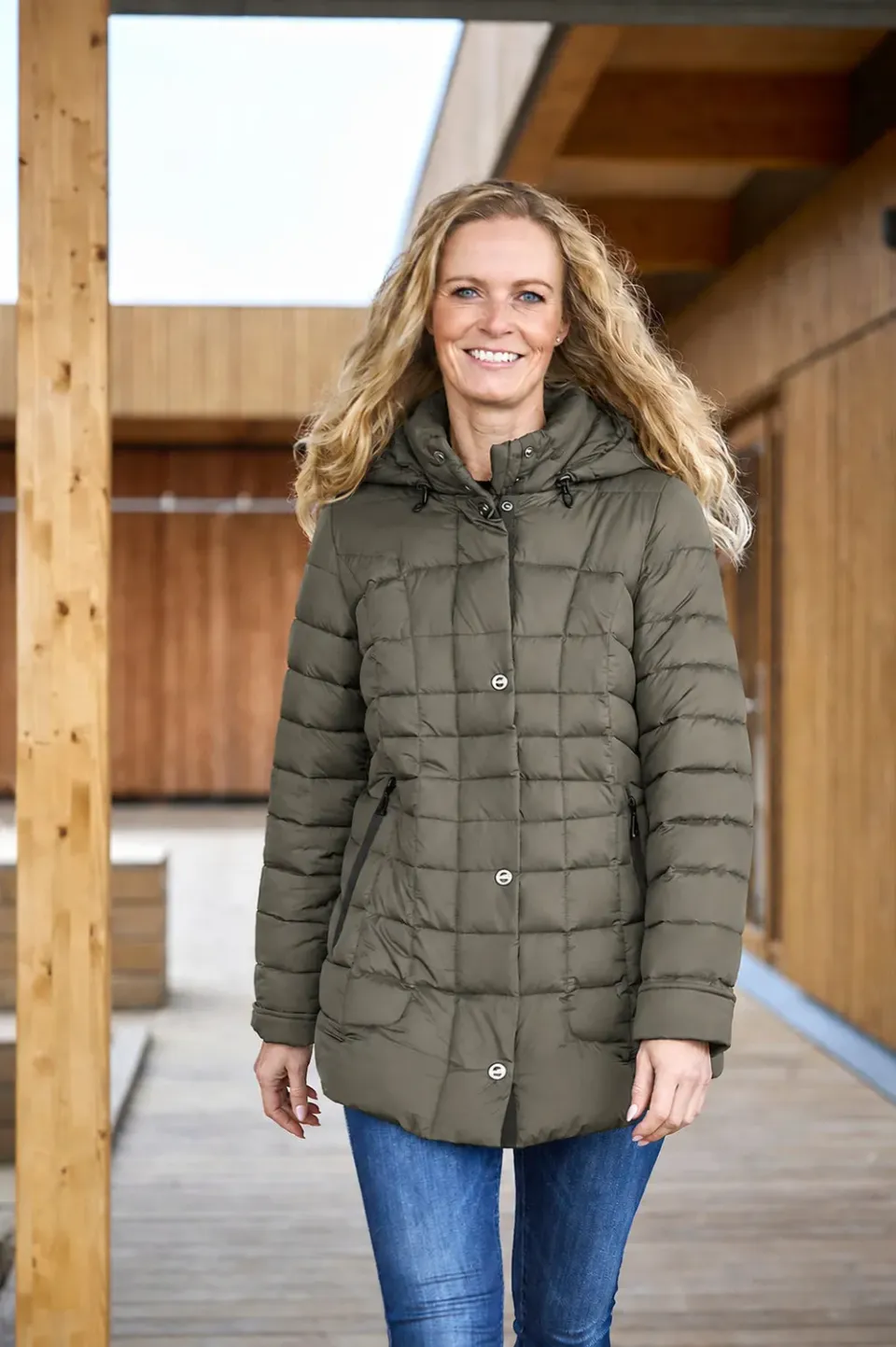 Danwear Windfield Karin vinterjakke jegergrønn varm