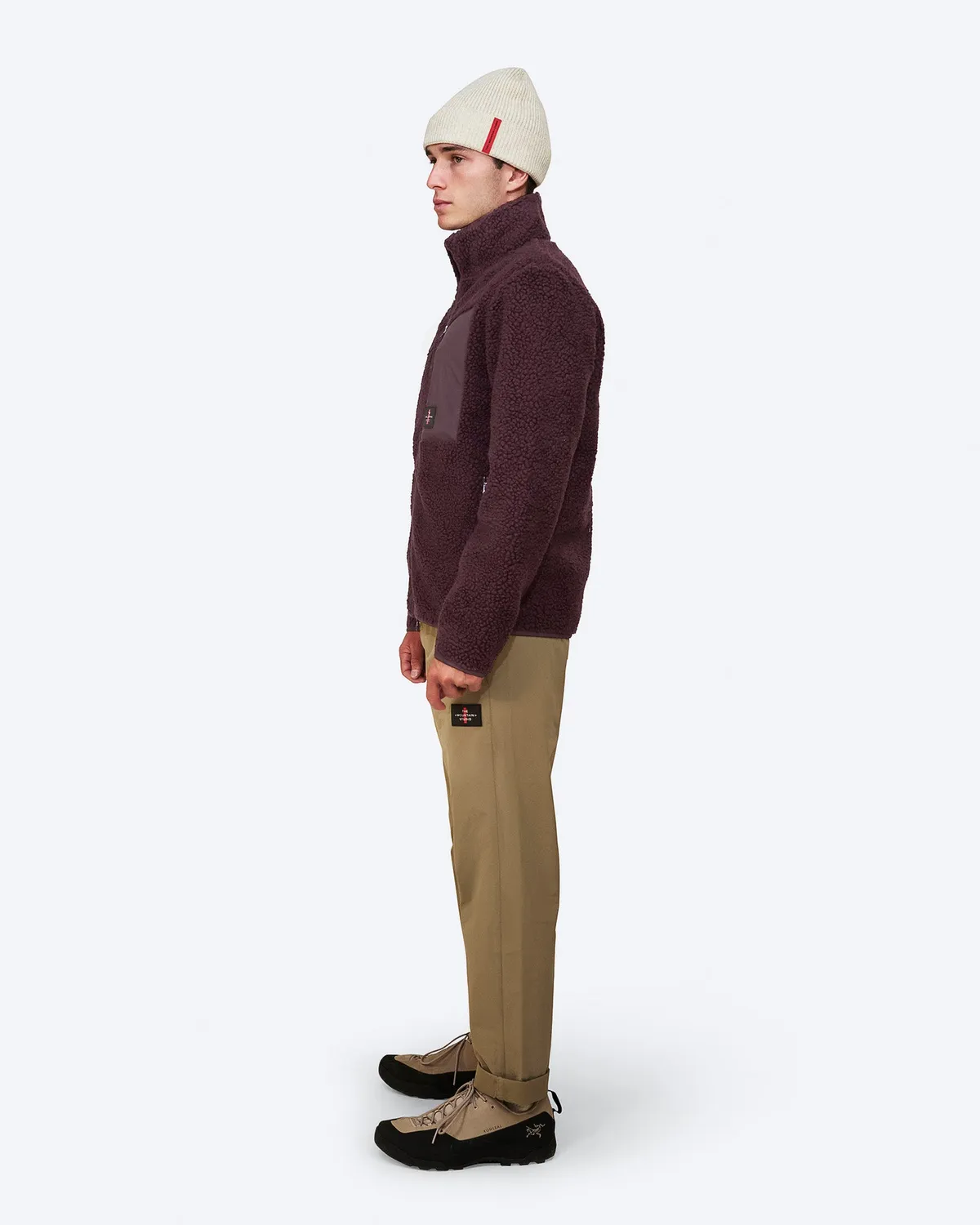 The Mountain Studio M-11 Soft Wool Pile Jacket pilejakke Fudge varm