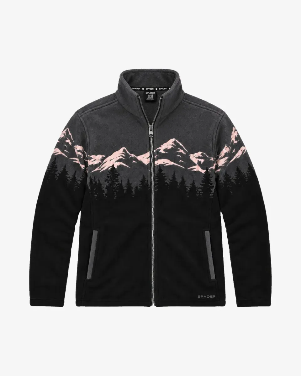 Spyder Print Sherpa fleecejakke herre svart
