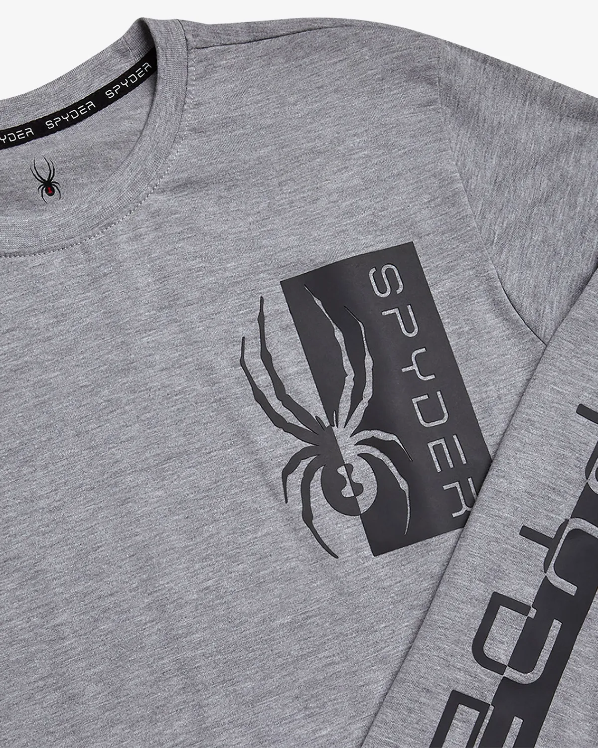 Spyder Split Logo langermet trøye herre Gray bomull