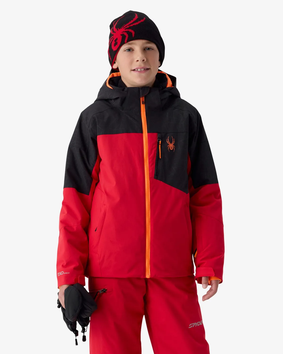 Spyder Leader guttejakke black vindtett
