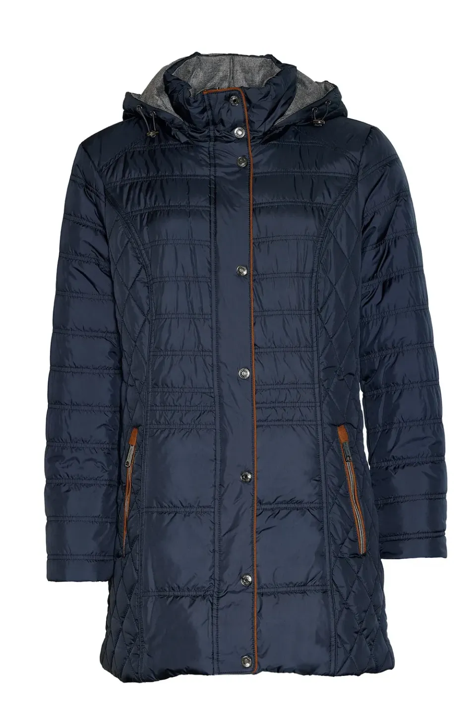 Danwear Windfield Carly vinterjakke Navy lang resirkulert