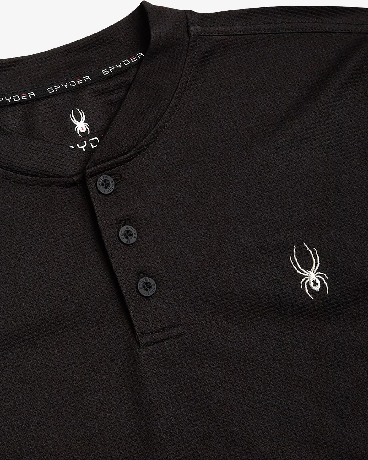 Spyder Thermal Henley genser herre svart langermet