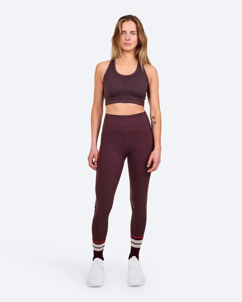 The Mountain Studio O-2 W tights Fudge stretch lommer