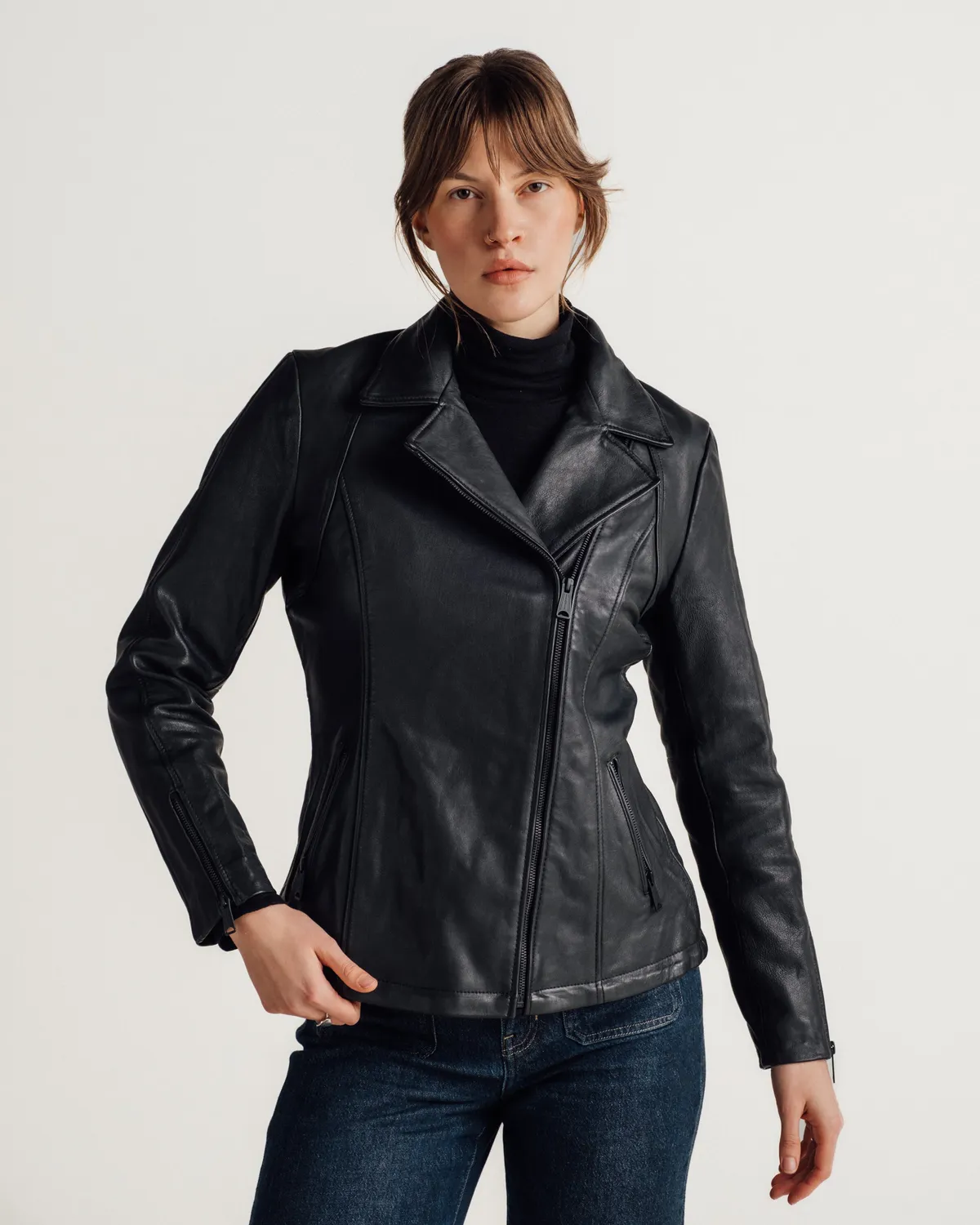 Schott NYC 2909W skinnjakke svart dame